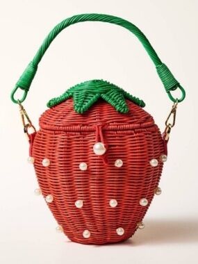 Strawberry Wicker Bag